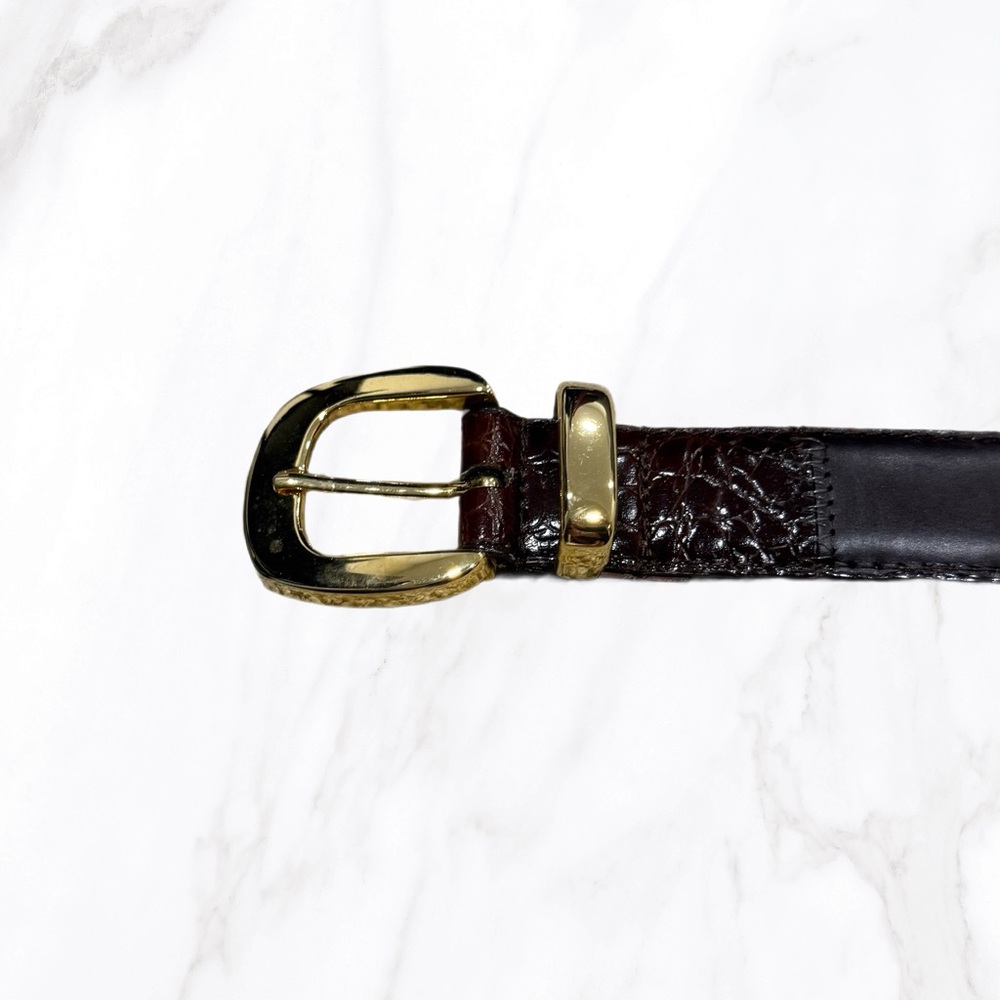 Unbranded Women’s Chocolate Brown Genuine Leather Patchwork Belt, Size M